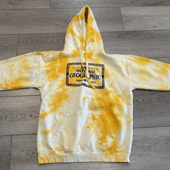 National Geographic Parks Project Medium Yellow Tie Dye Pullover Hoodie Outdoors - Picture 1 of 6